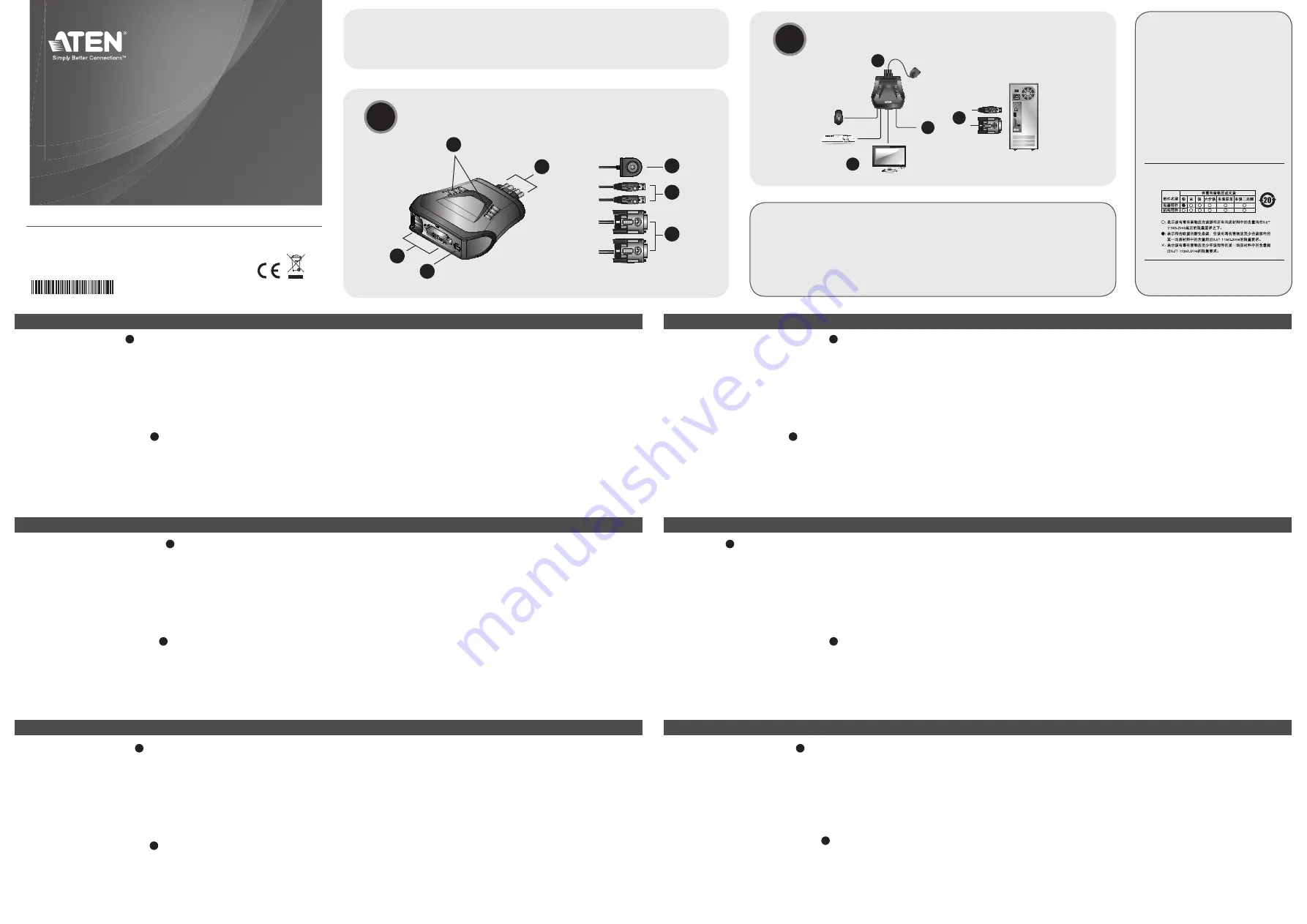 ATEN CS22D Quick Start Manual Download Page 1