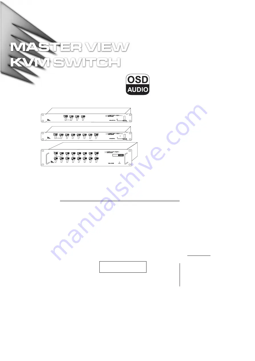 ATEN Master View CS-1004 User Manual Download Page 1