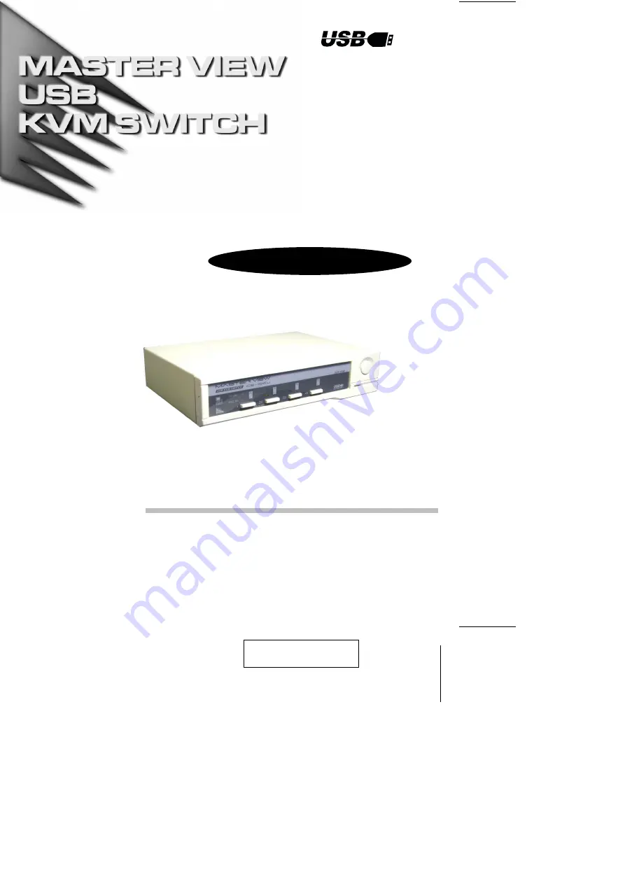 ATEN MASTER VIEW CS-124U User Manual Download Page 1