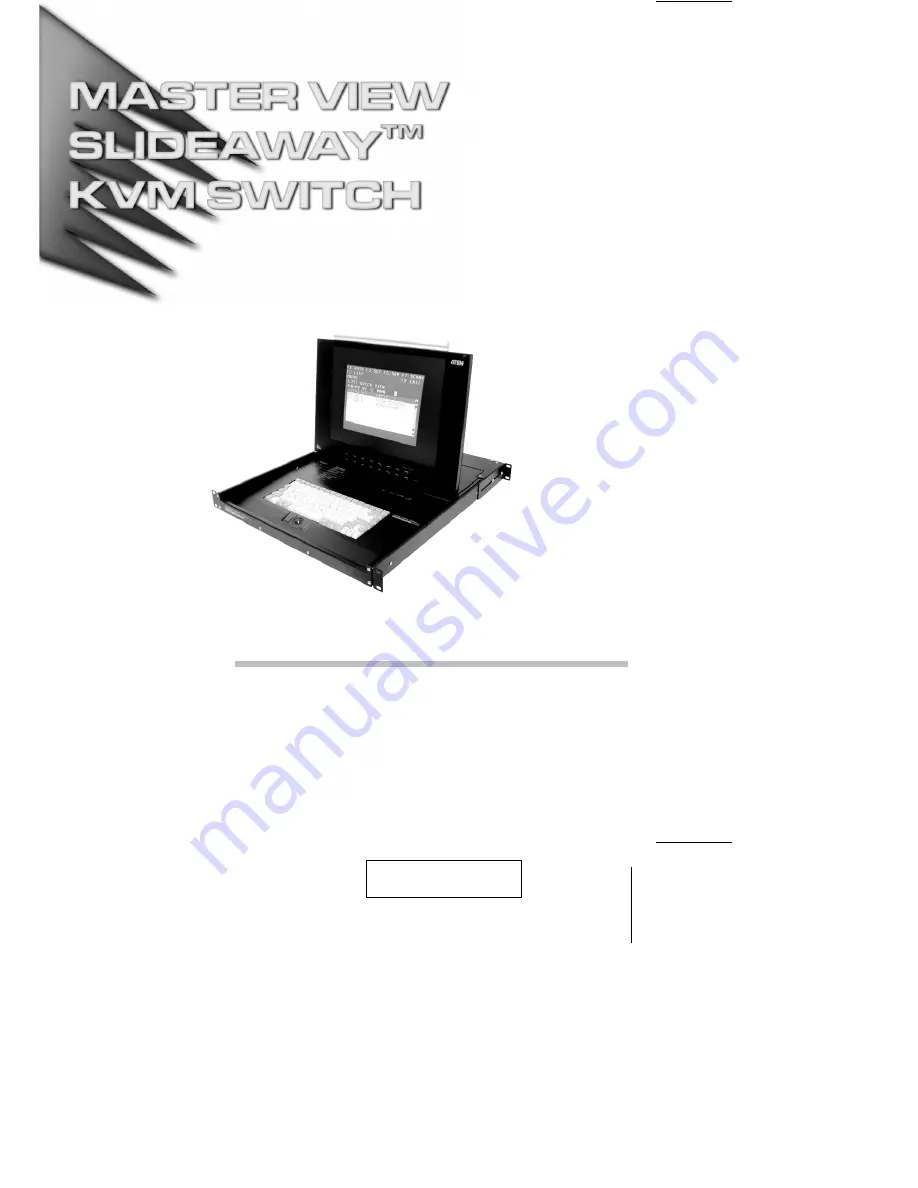 ATEN Master View SlideAway ACS-1208L User Manual Download Page 1