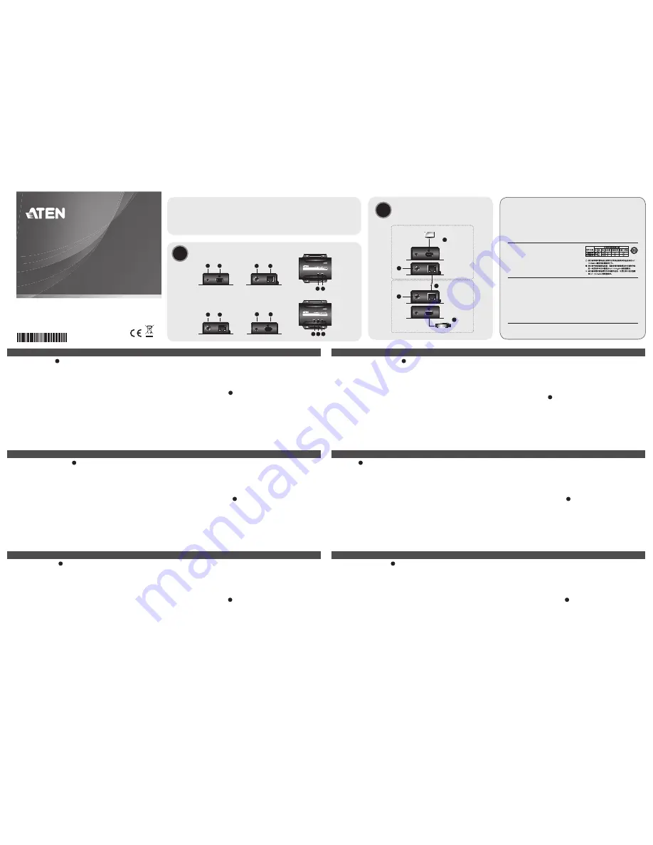 ATEN VanCryst VE801 Quick Start Manual Download Page 1