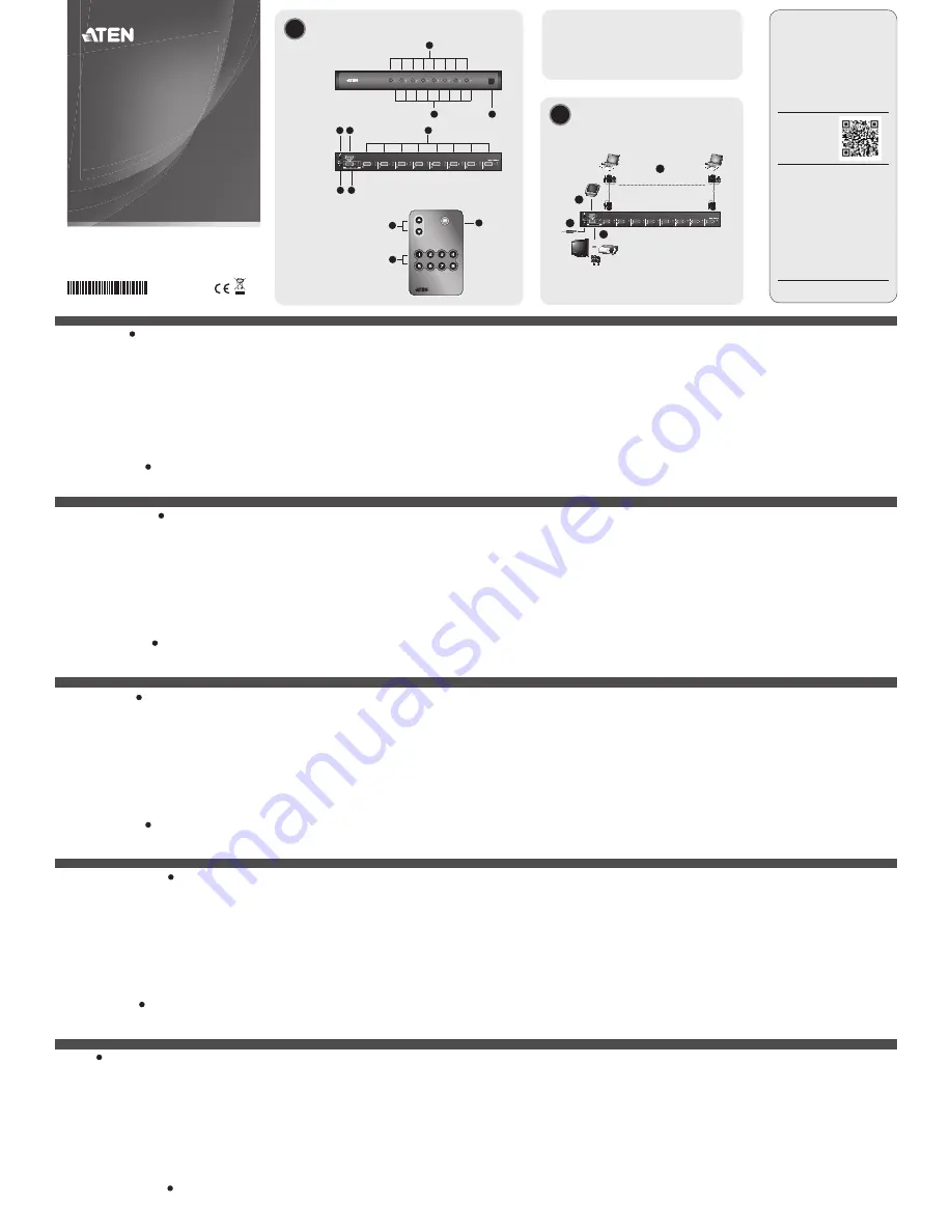 ATEN VanCryst VS0801A Quick Start Manuals Download Page 1