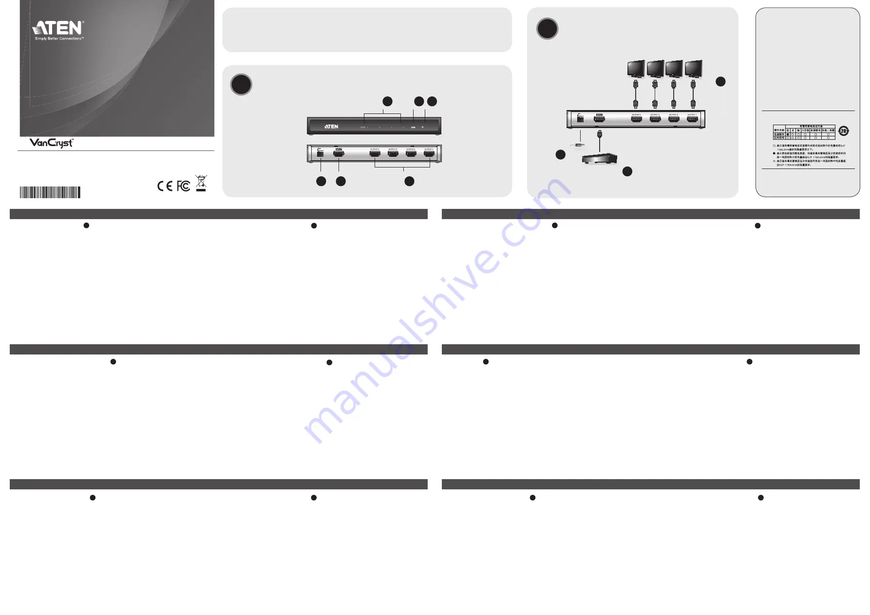 ATEN VS182A Quick Start Manual Download Page 1