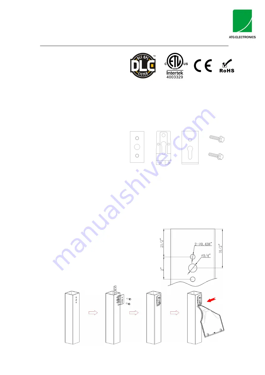 ATG Electronics Aero LED Area Light Скачать руководство пользователя страница 1