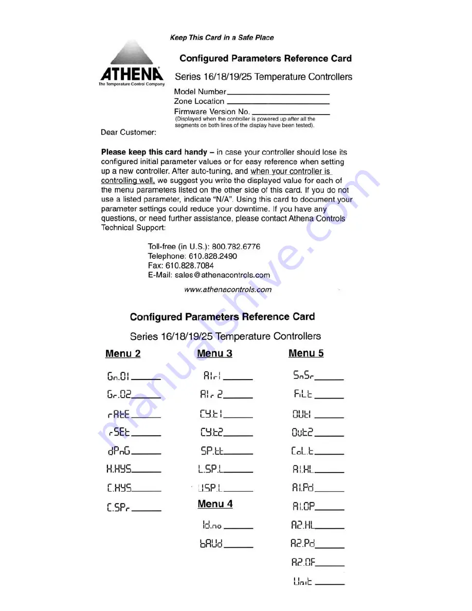 Athena 18 series Instruction Manual Download Page 35