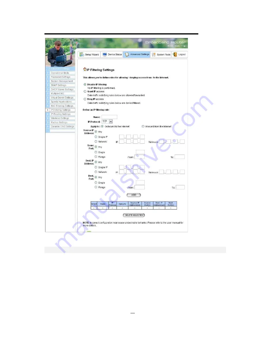 Atheros IEEE 802.11a/g WLAN Router User Manual Download Page 37