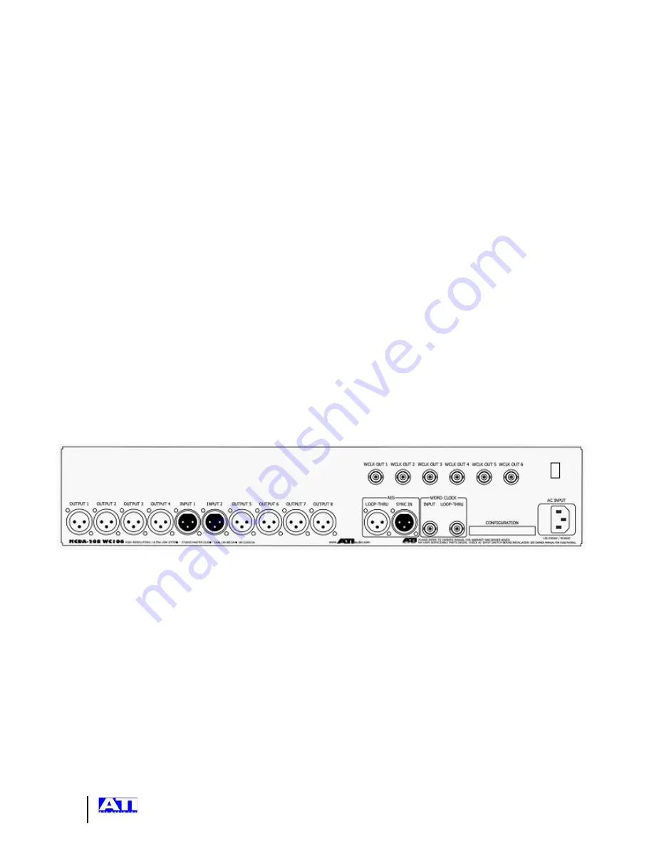 ATI Audio MCDA-208/WC106 Скачать руководство пользователя страница 7