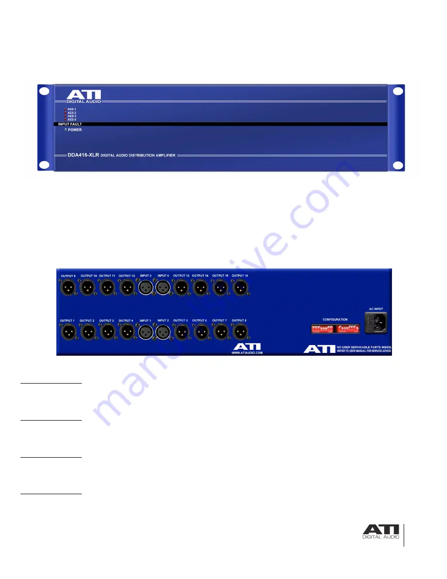 ATI DIGITAL AUDIO DDA416-XLR User Manual Download Page 6