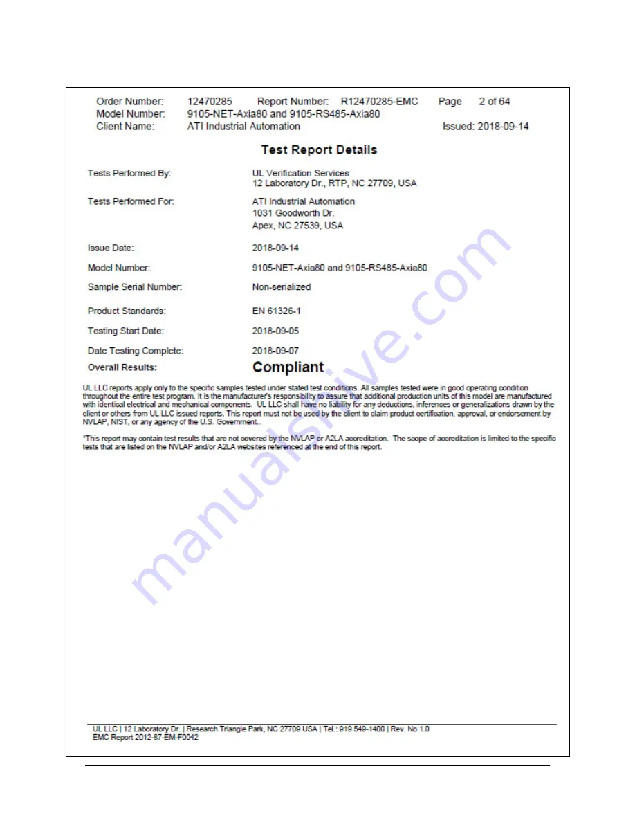 ATI Technologies 9105-NET-Axia80-M20-ZC22 Manual Download Page 4