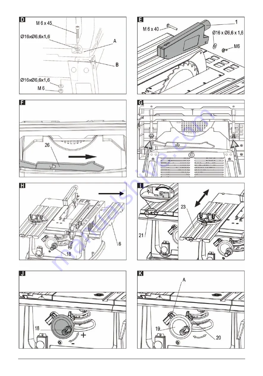 ATIKA PTK 250 S Assembly And Operating  Instruction Sheet Manual Download Page 3