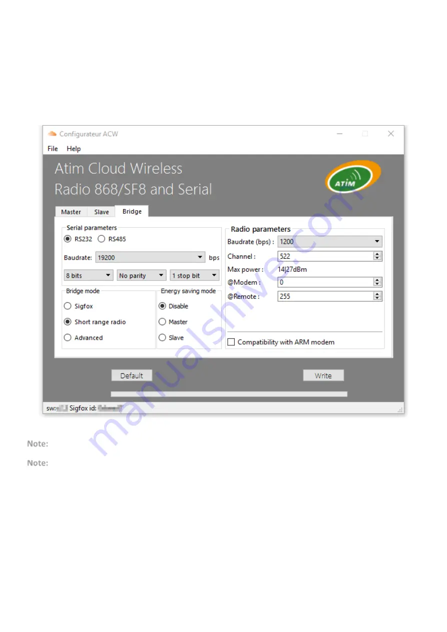 ATIM Cloud Wireless ACW/868-DINRS User Manual Download Page 13