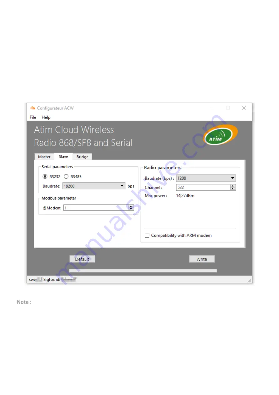 ATIM Cloud Wireless ACW/868-DINRS User Manual Download Page 16