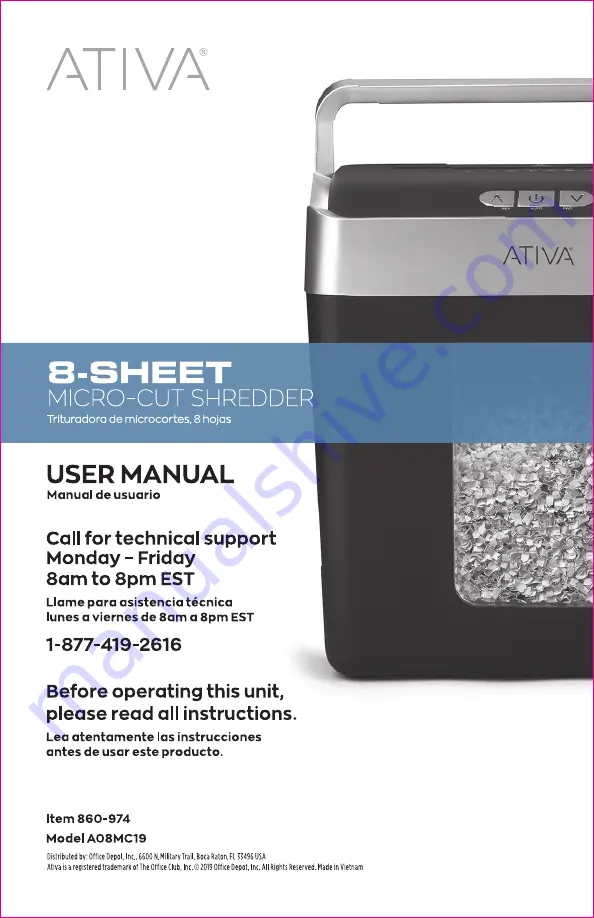 Ativa 860-974 User Manual Download Page 1