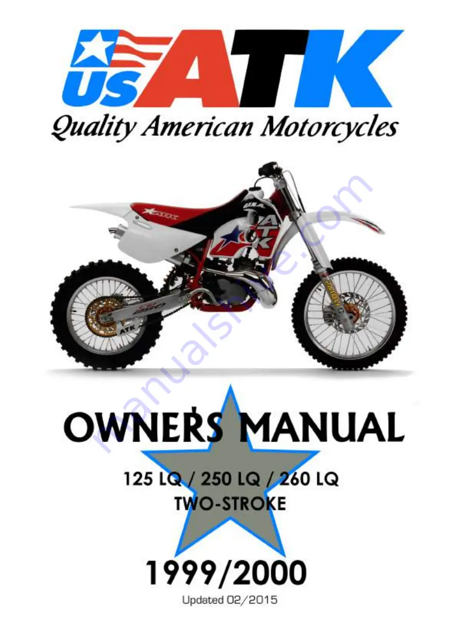 ATK 125 LQ 1999 Owner'S Manual Download Page 1