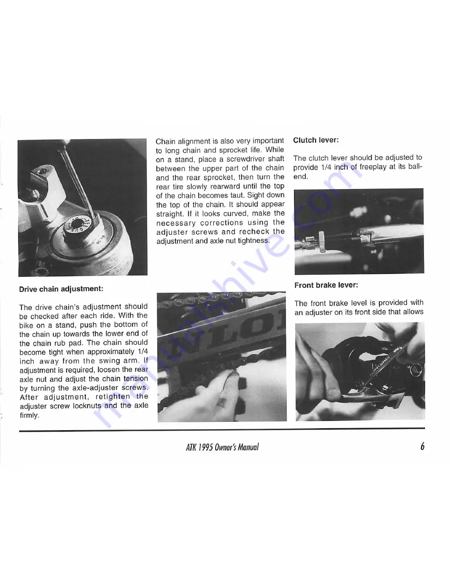 ATK 4 Stroke 1995 Owner'S Manual Download Page 8