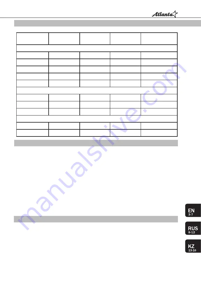 Atlanta ATH-1110 Instruction Manual Download Page 11