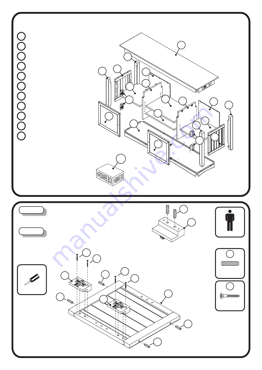 Atlantic Furniture H-7327X Assembly Instructions Manual Download Page 2