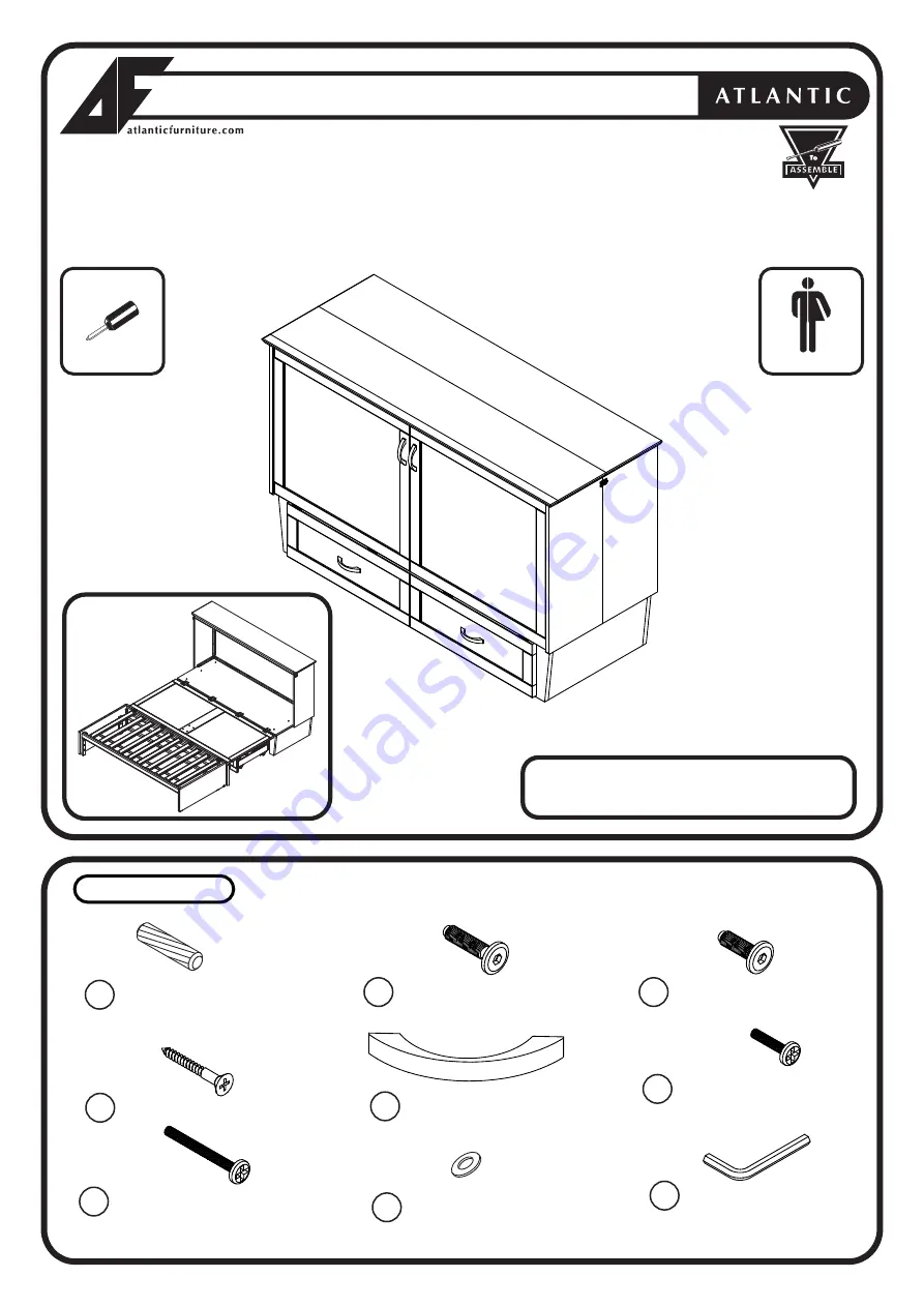 Atlantic Furniture MADISON MURPHY BED Скачать руководство пользователя страница 1