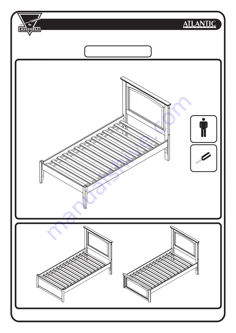 Atlantic Furniture Monterey Headboard Assembly Instructions Manual Download Page 3