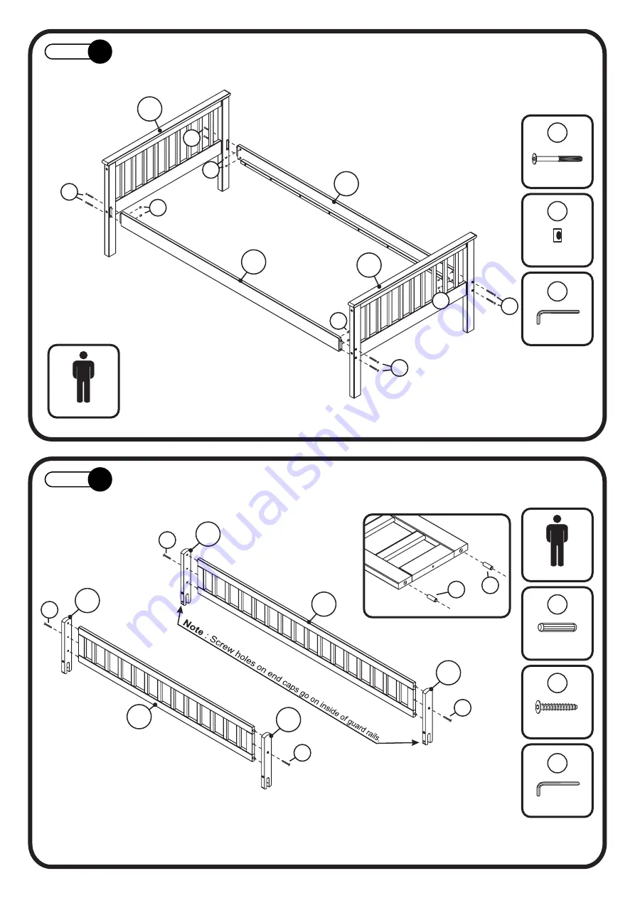 Atlantic Furniture WOODLAND BUNK BED TWIN-TWIN Скачать руководство пользователя страница 4