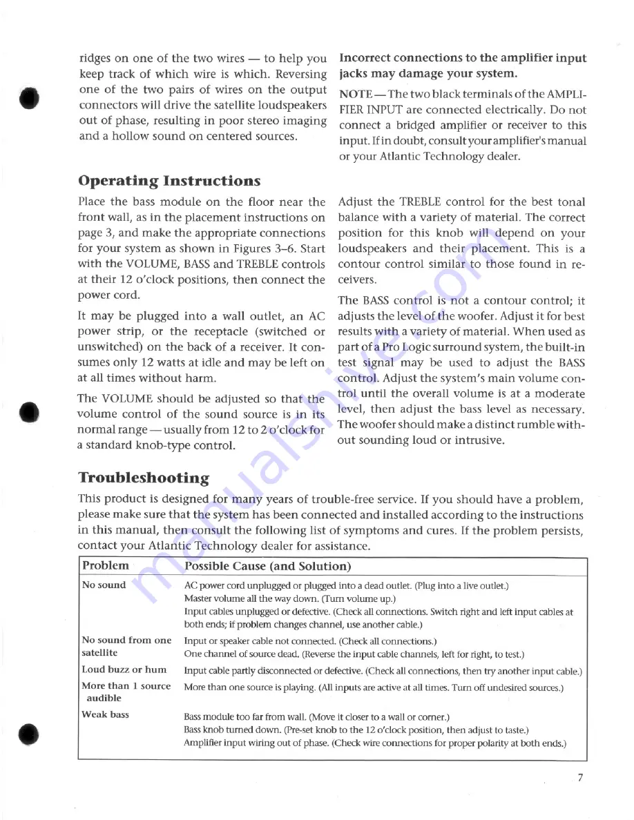 Atlantic Technology 252 PBM Instruction Manual Download Page 7