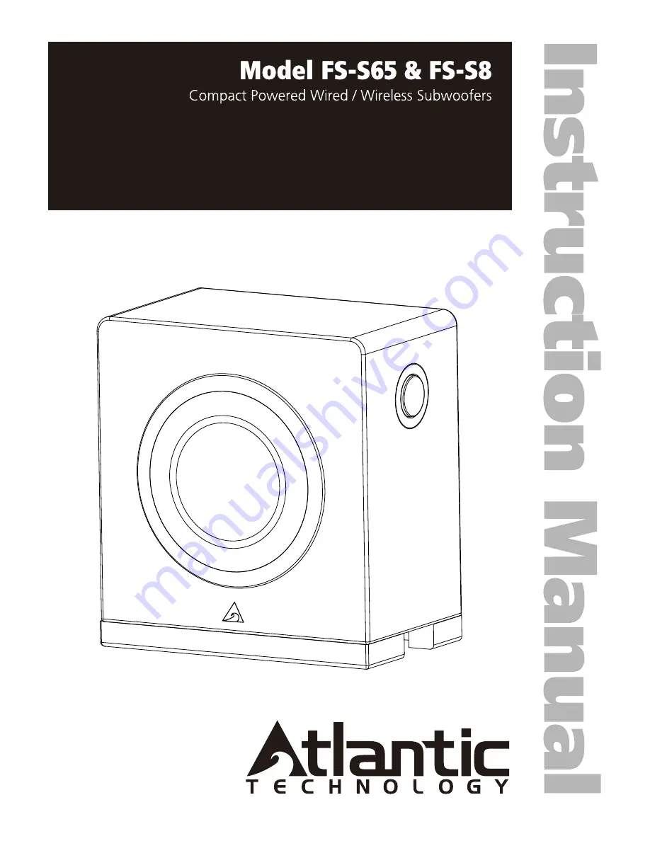 Atlantic Technology FS-S65 Instruction Manual Download Page 1