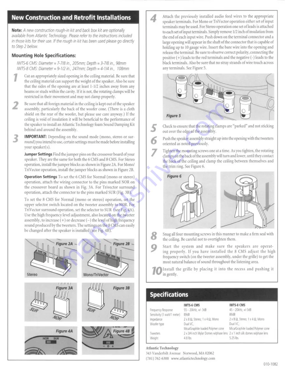 Atlantic Technology IWTS-6 CMS Installation Instructions Download Page 2