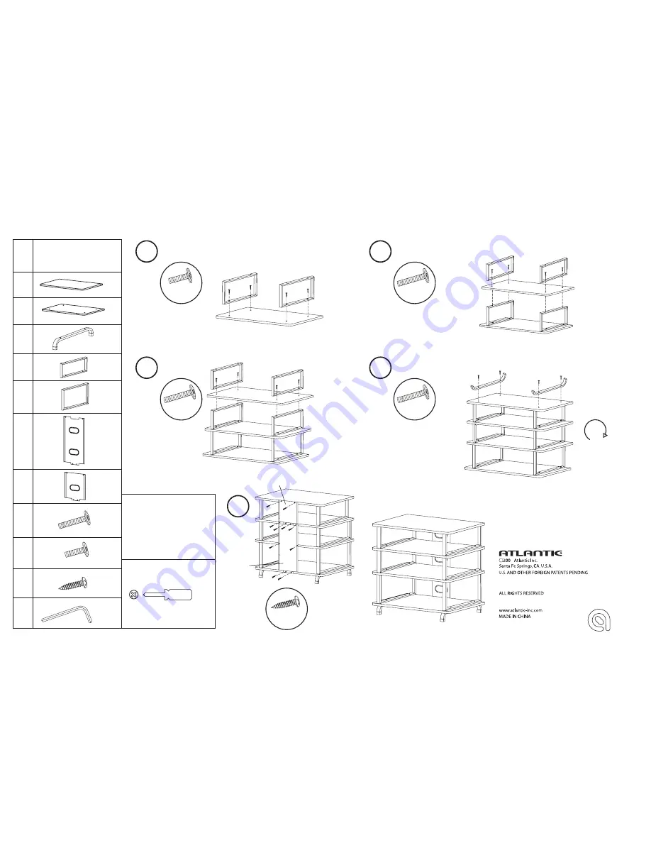 Atlantic Component Stand 63335224 Assembly Instructions Download Page 1