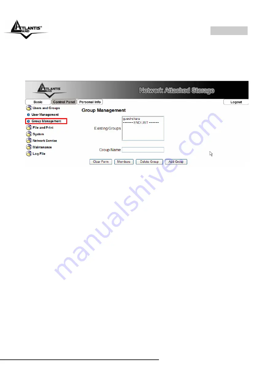 Atlantis Land DiskMaster NASF301D User Manual Download Page 39