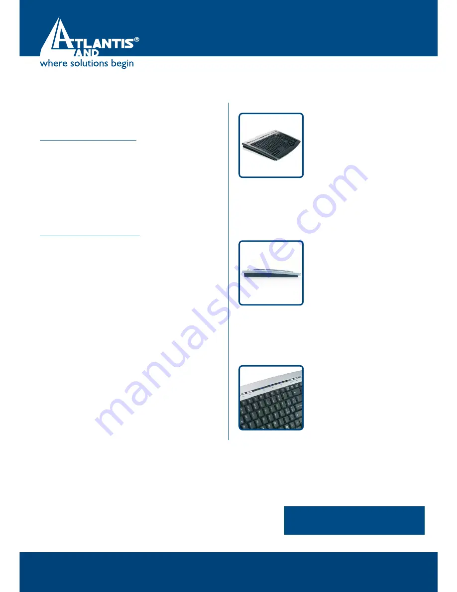 Atlantis Land XClass Keyboard A04-K302AC Скачать руководство пользователя страница 2