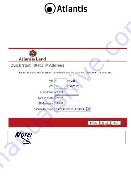 Atlantis A02-RA111-WN Quick Start Manual Download Page 23