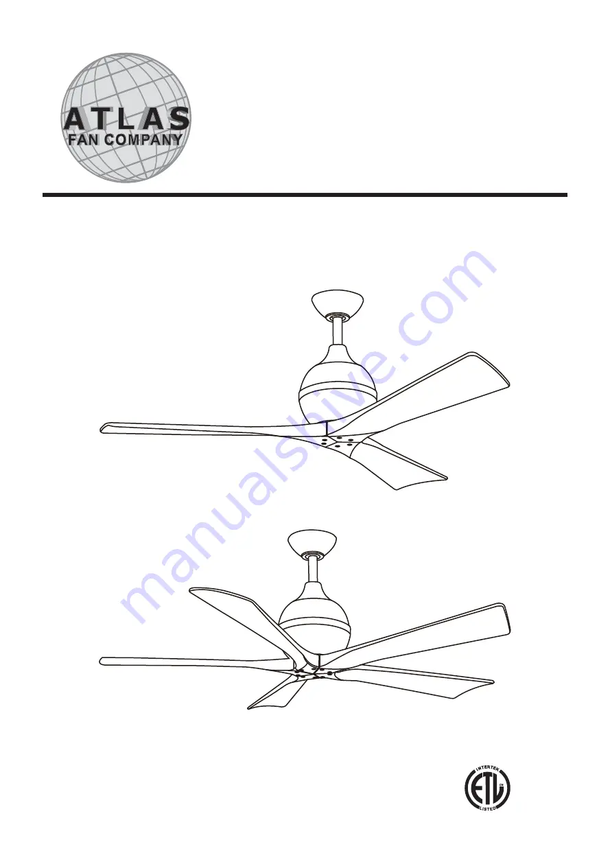 Atlas fan company IR3-TB-BW-52 Скачать руководство пользователя страница 1