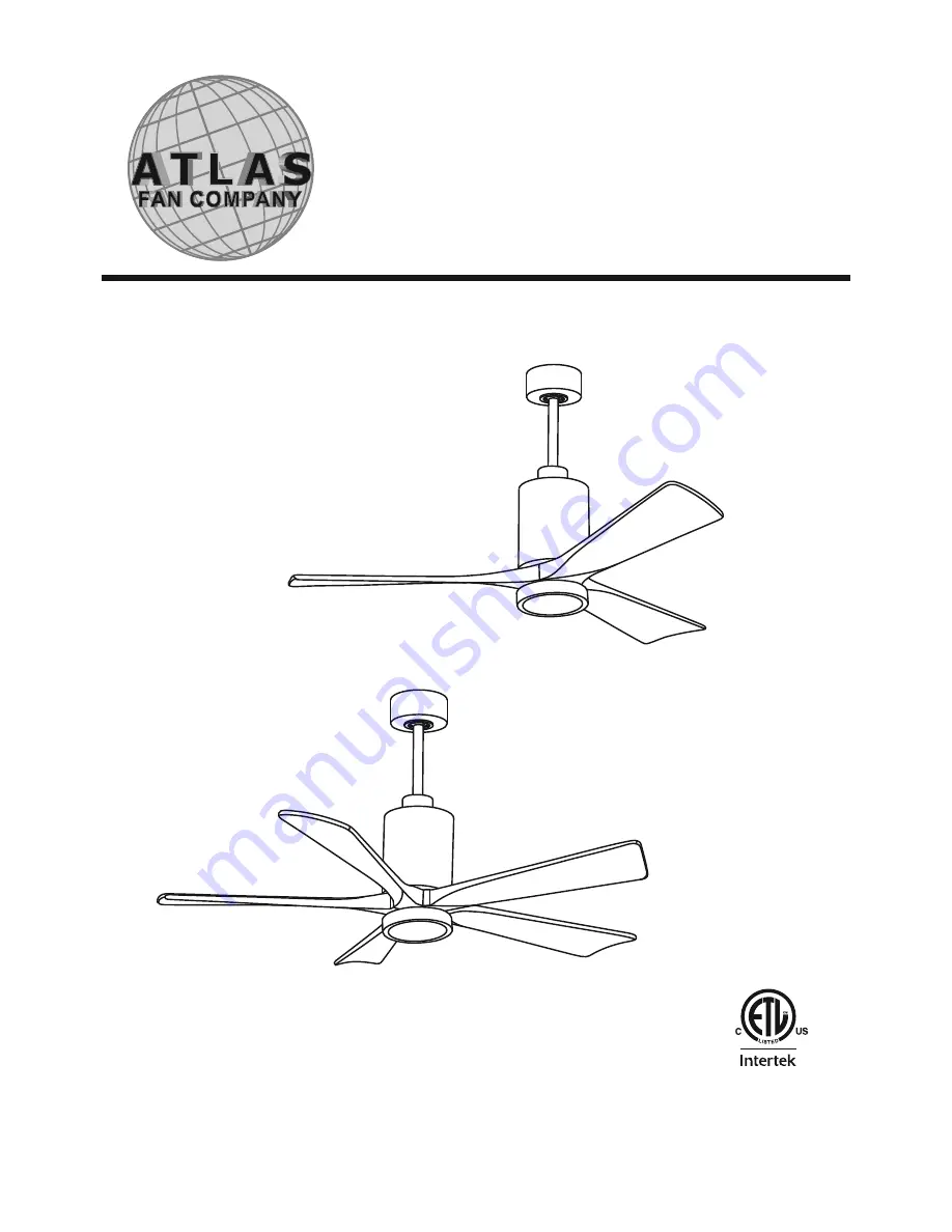 Atlas fan company PA3-TB-52 Скачать руководство пользователя страница 1