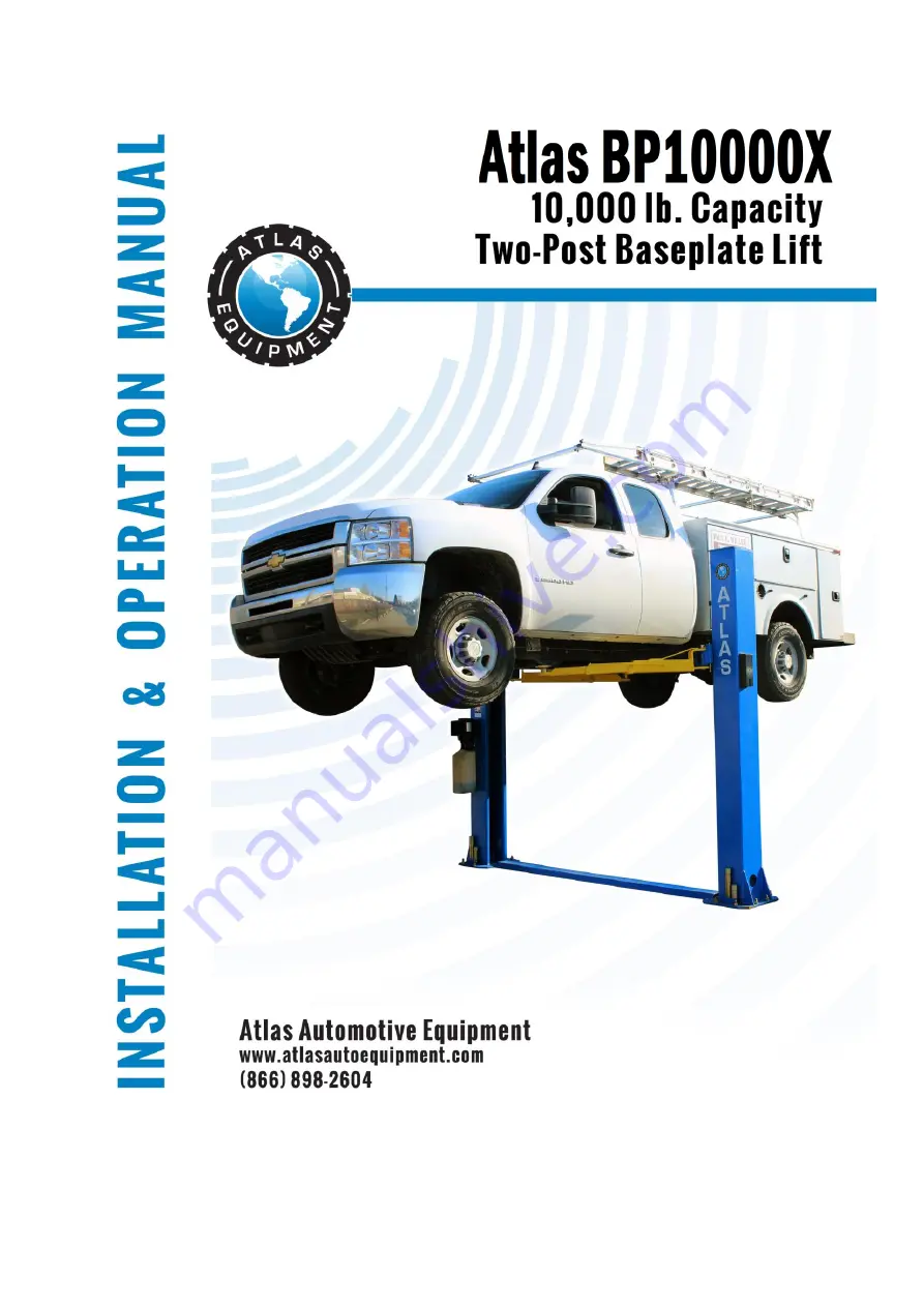 Atlas BP10000X Installation & Operation Manual Download Page 1