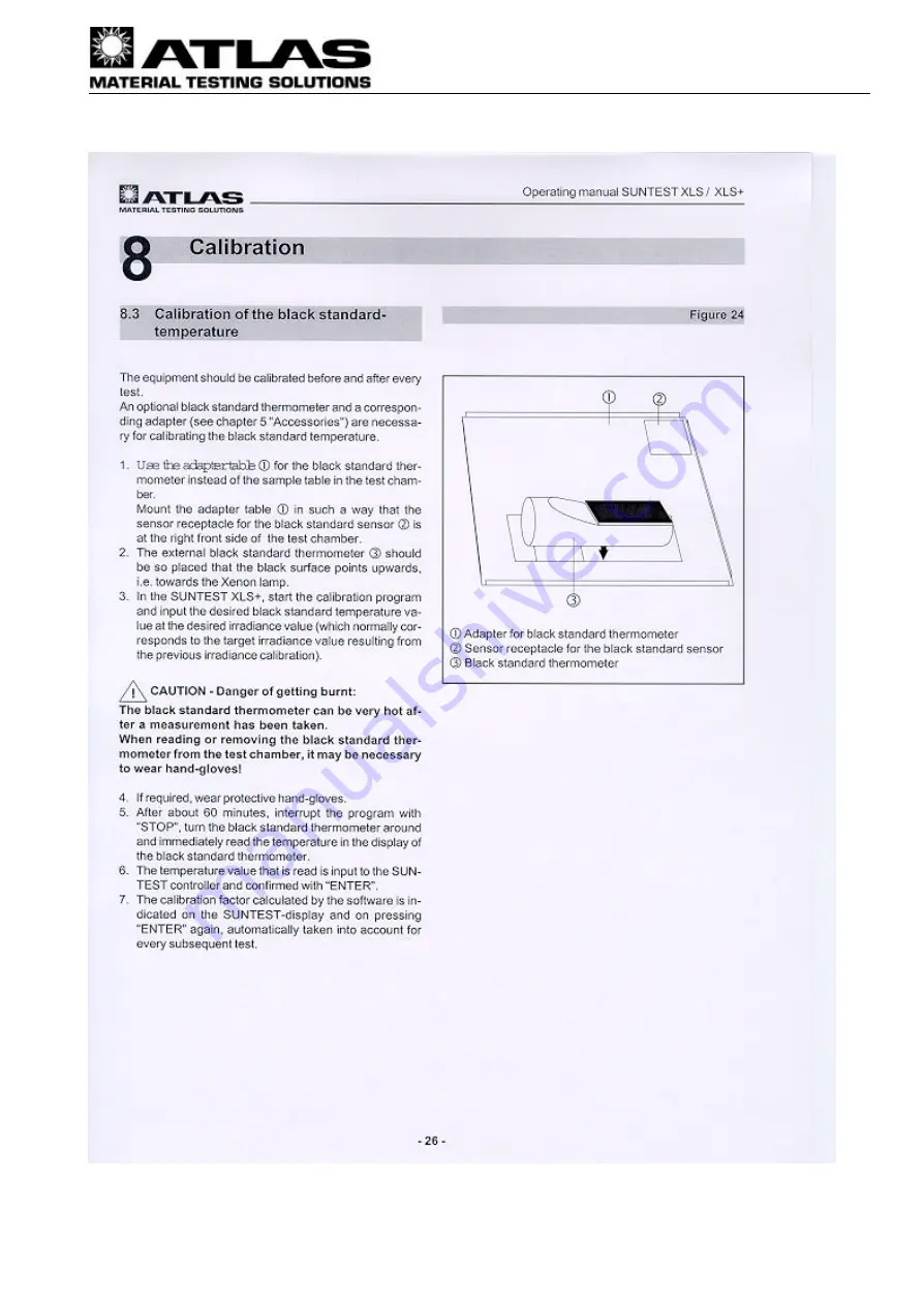 Atlas SUNTEST XLS Service Manual Download Page 19