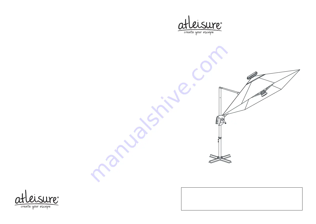 Atleisure UMB-015319 Assembly And User'S Manual Download Page 1