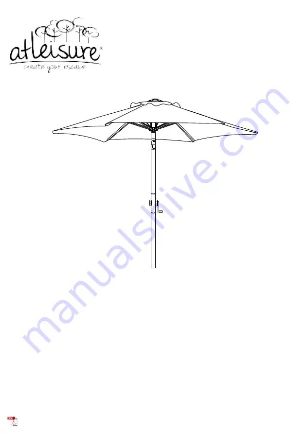 Atleisure UMB-M70633 Assembly, Care & Use Manual Download Page 1