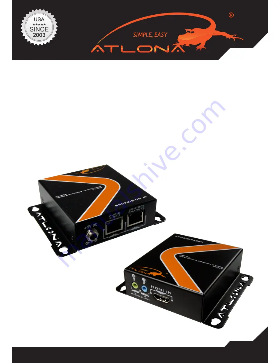 Atlona AT-HD-BIR40SR User Manual Download Page 1