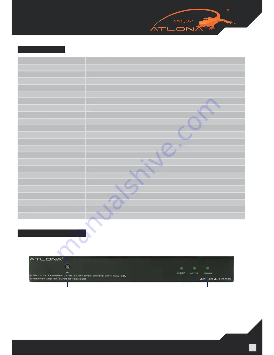 Atlona AT-HD4-100SR User Manual Download Page 4