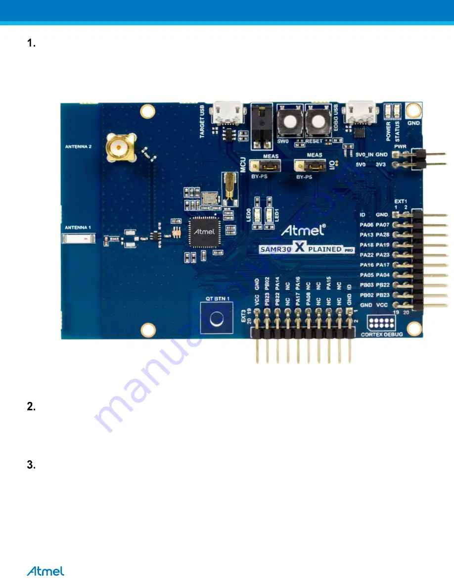 Atmel ATSAMR30-XPRO User Manual Download Page 3