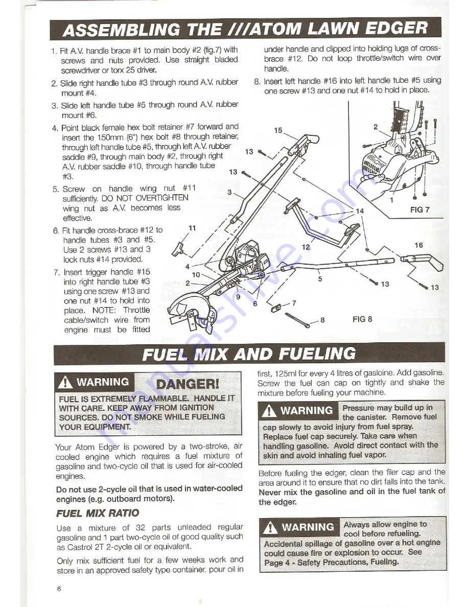 Atom 205AV Operator Owner'S Manual Download Page 6