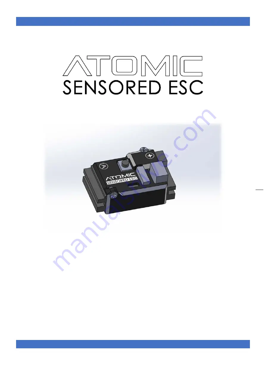 Atomic SENSORED ESC Instructions Download Page 1