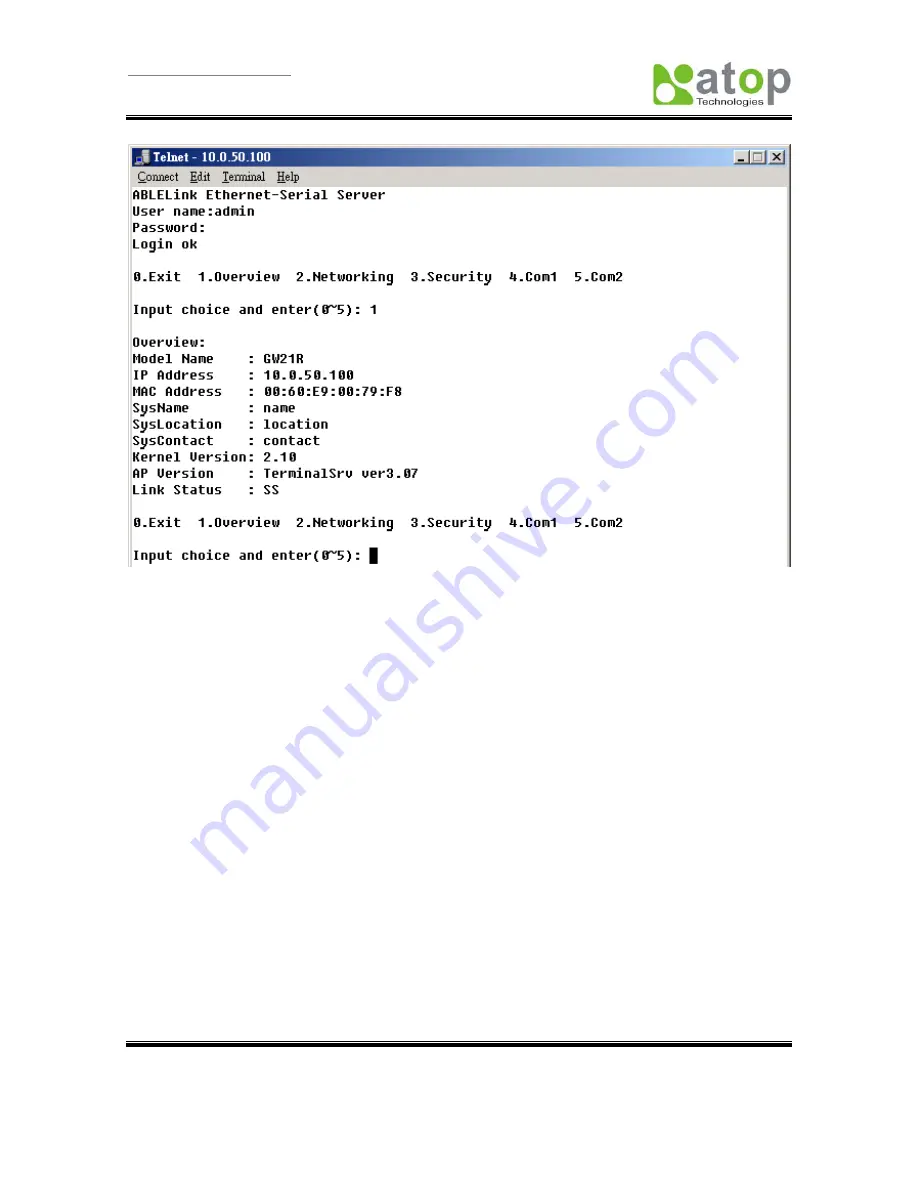 Atop ABLELink GW21R User Manual Download Page 15