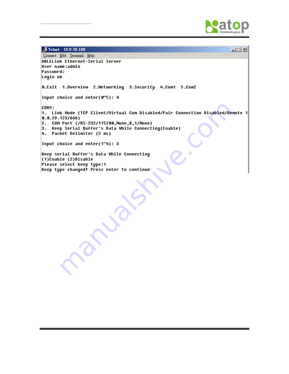 Atop ABLELink GW21R User Manual Download Page 22