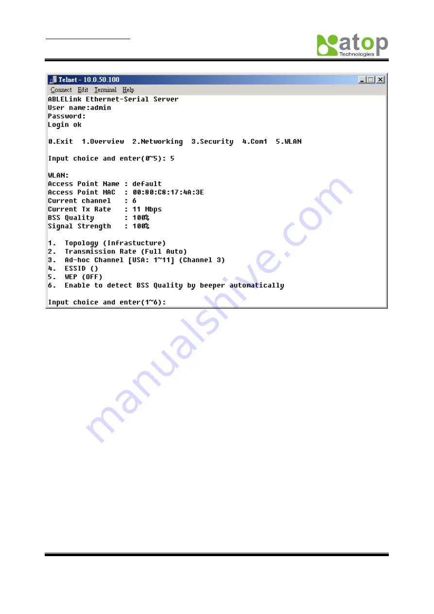 Atop ABLELink SW5001 Скачать руководство пользователя страница 23