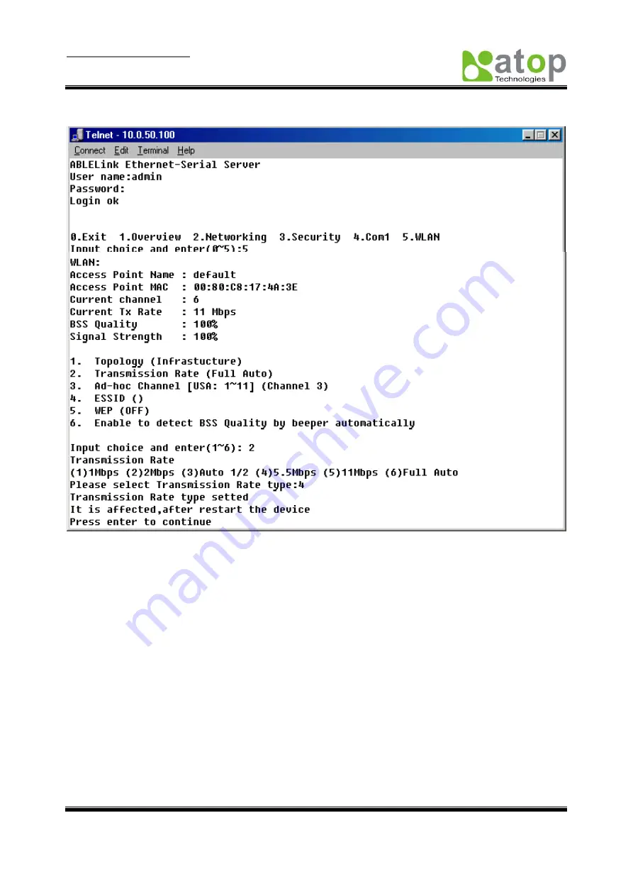 Atop ABLELink SW5001 Скачать руководство пользователя страница 25