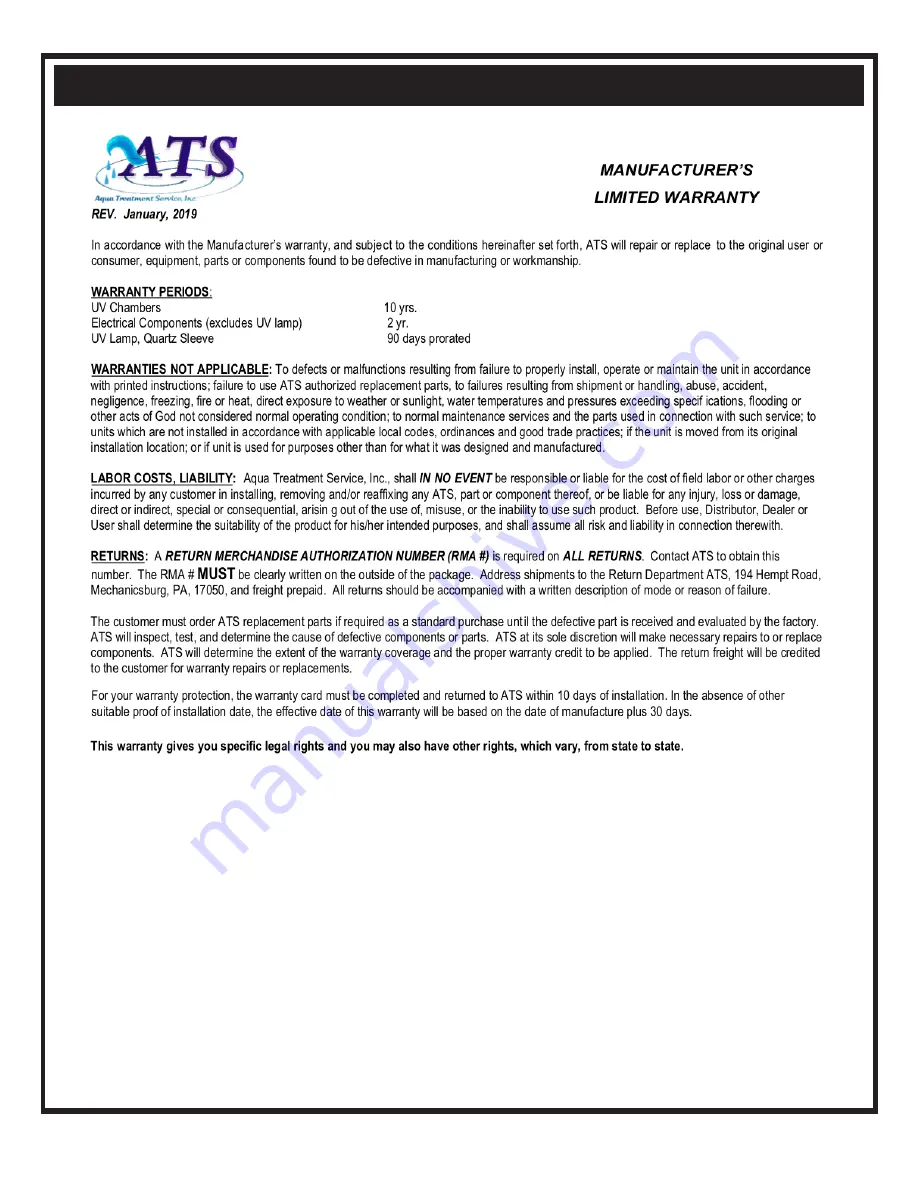 ATS Purificare PFC-12 Скачать руководство пользователя страница 24