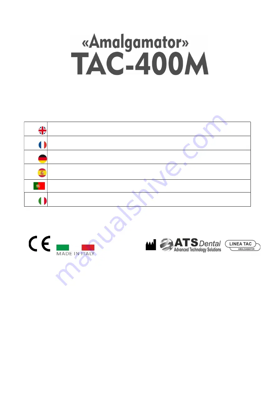 ATS TAC-400/M Скачать руководство пользователя страница 1