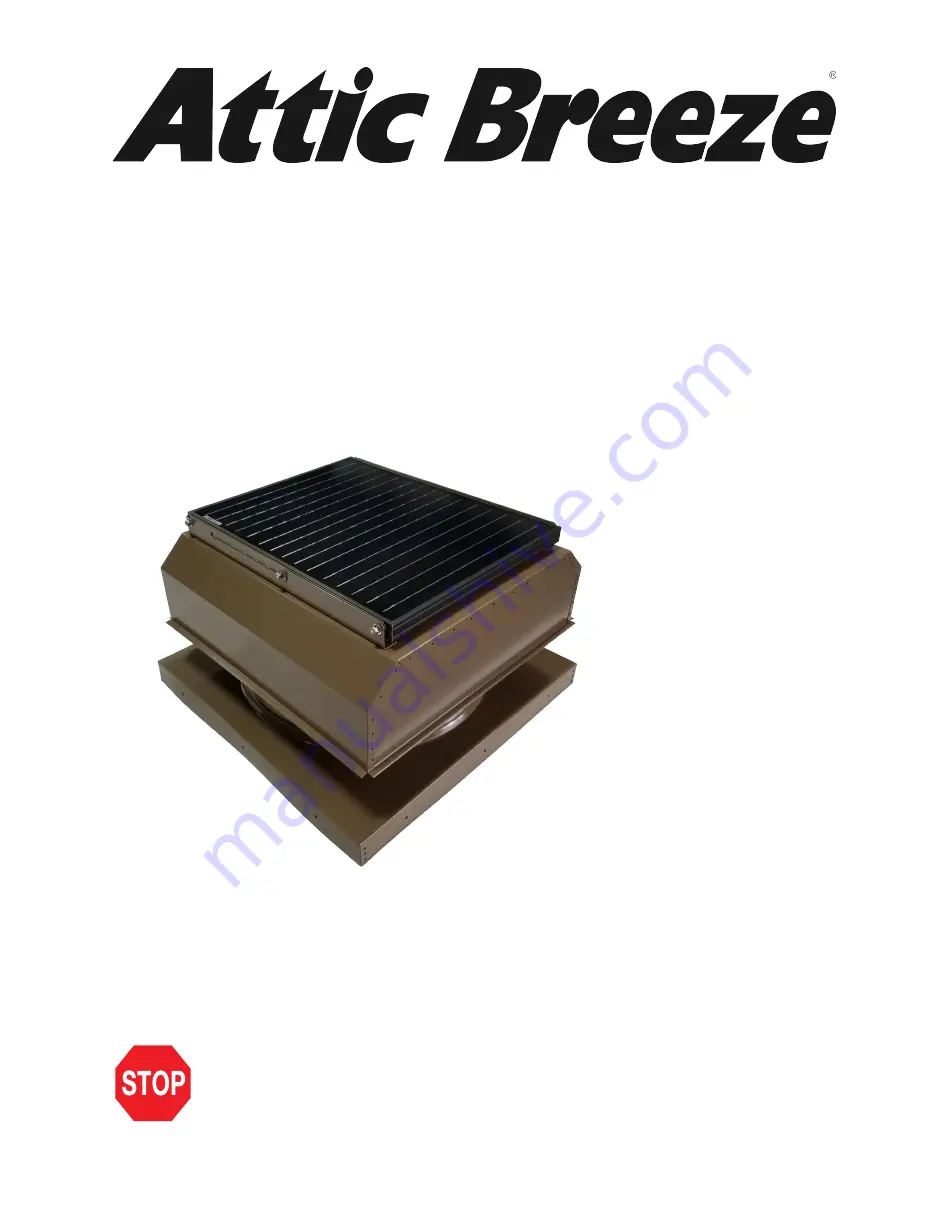 Attic Breeze GEN3 CMA Series Скачать руководство пользователя страница 1