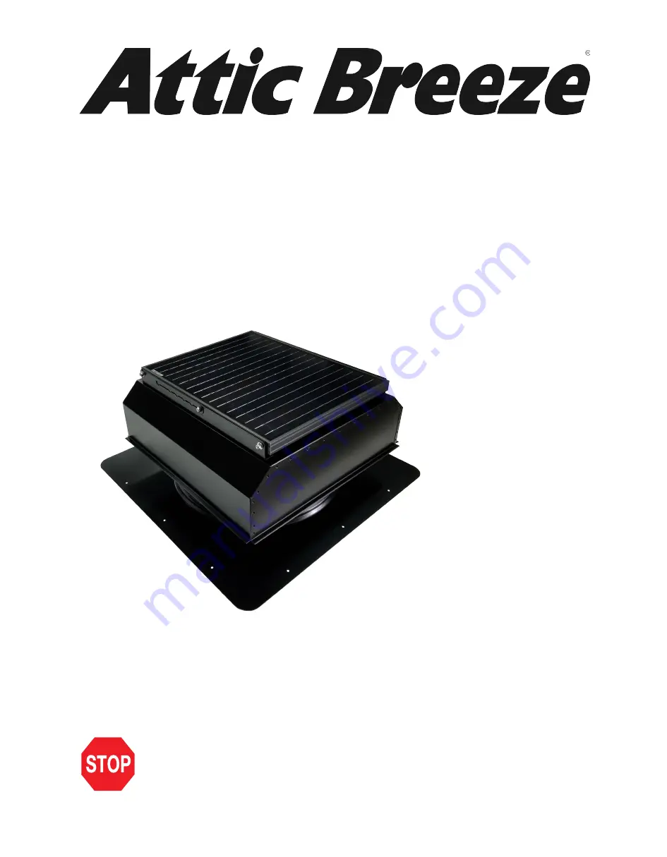 Attic Breeze GEN3 SFA Series Installation Manual Download Page 1